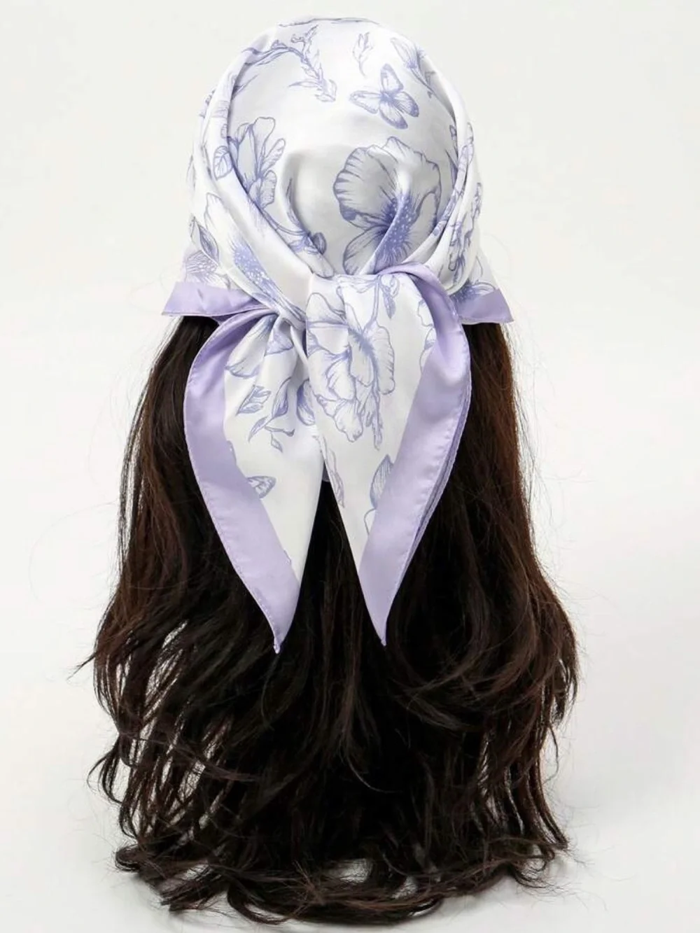lavender Floral Scarf S160